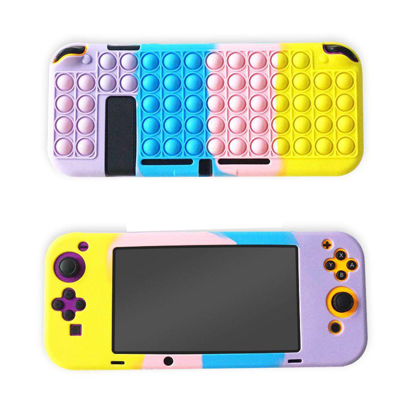 

Nintendo Switch Silicone Case Shock-absorption Protective Cover For Extended Gaming Yellow Purple