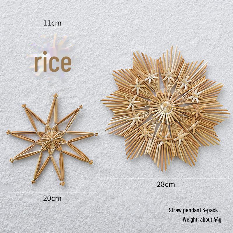 

Екологічно чиста солом яна сніжинка зірка Tree Topper - натуральна підвіска для різдвяних прикрас