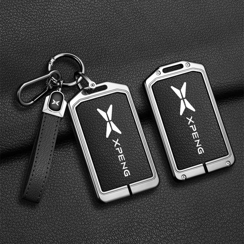 Car Zinc Alloy Leather NFC Card Key Case Cover for  Xpeng P7+ P5 G6 G7 G9 G31 2026 2025 2024 Auto Protector Keychain Accessories