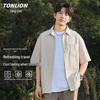 TonLion Men's Casual Short-Sleeve Lapel Shirt