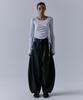 Teulimingbeodeu Front Yoke Leather Pants [ Black ]