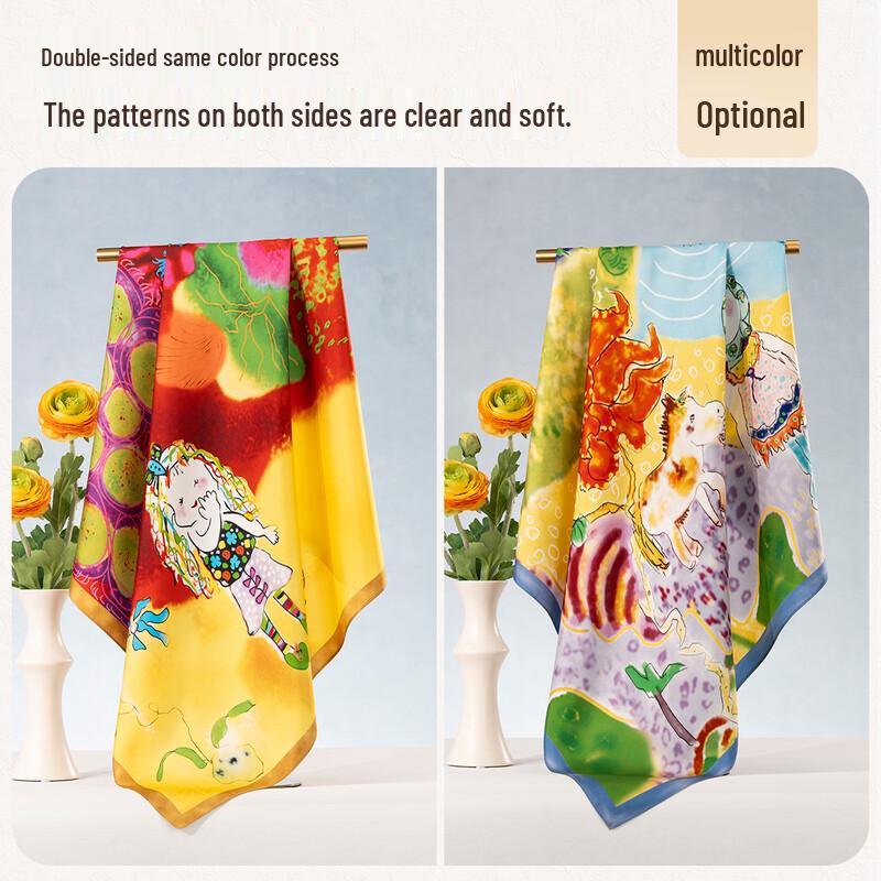 Shanghai Story Artist Collaboration Silk Scarf