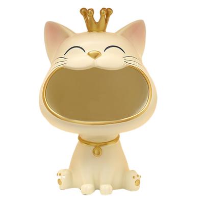 Lachende Katze Schlüssel Aufbewahrungsbox Einfach und bequem Lachende Katze Figuren Aufbewahrungsbox Kreativ