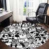 1pc Puppy Pet Office Round Area Rug, Indoor Mat Suitable ForOffice, Under Office Chairs Bedroom Living Room Home Decor, Room Decot231