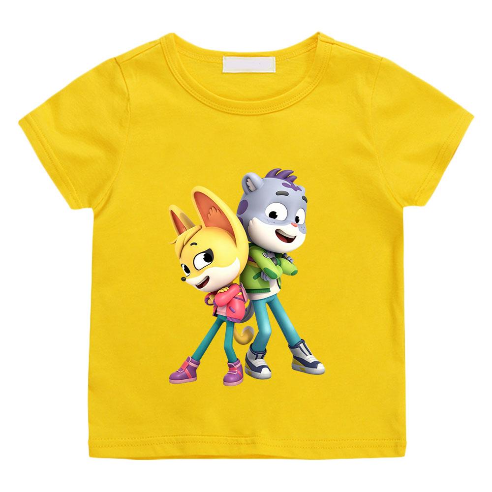 The Creature Cases Cartoon Print Children's T-shirts Cotton Short Sleeve Cute Boys Girls Tees Casual Crew Neck Tops for Summer