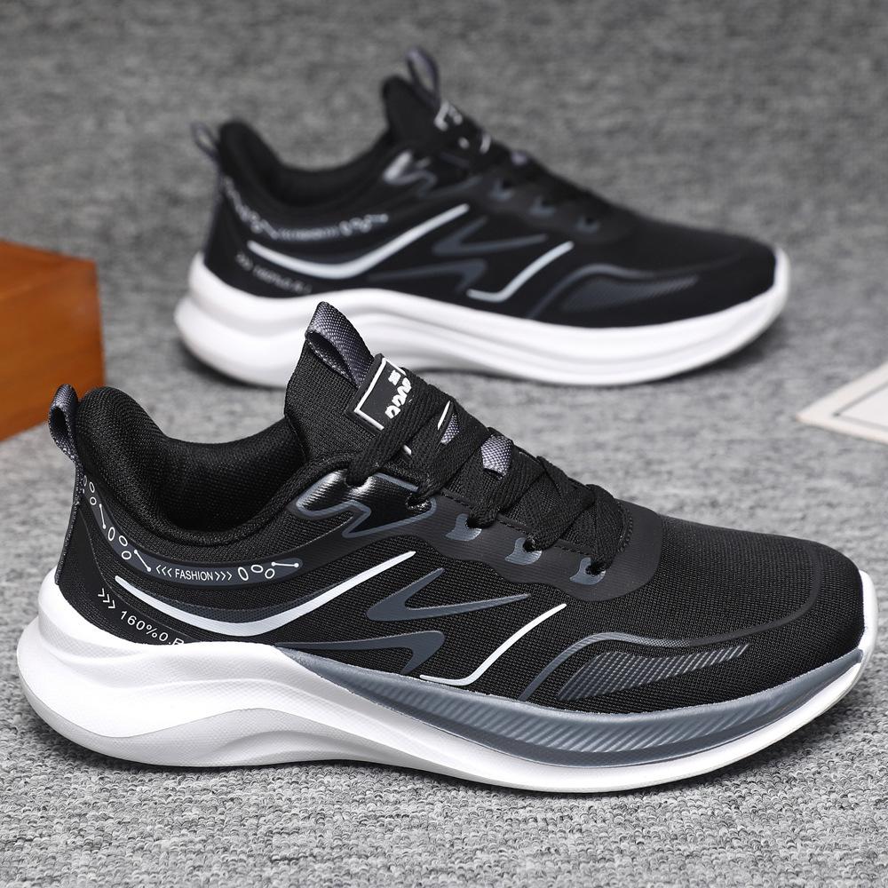 Men's Shoes 2025 New Shock Absorption Trend Running Shoes Summer Breathable Versatile Fitness Casual Sports Shoes Breathable Shock Absorption