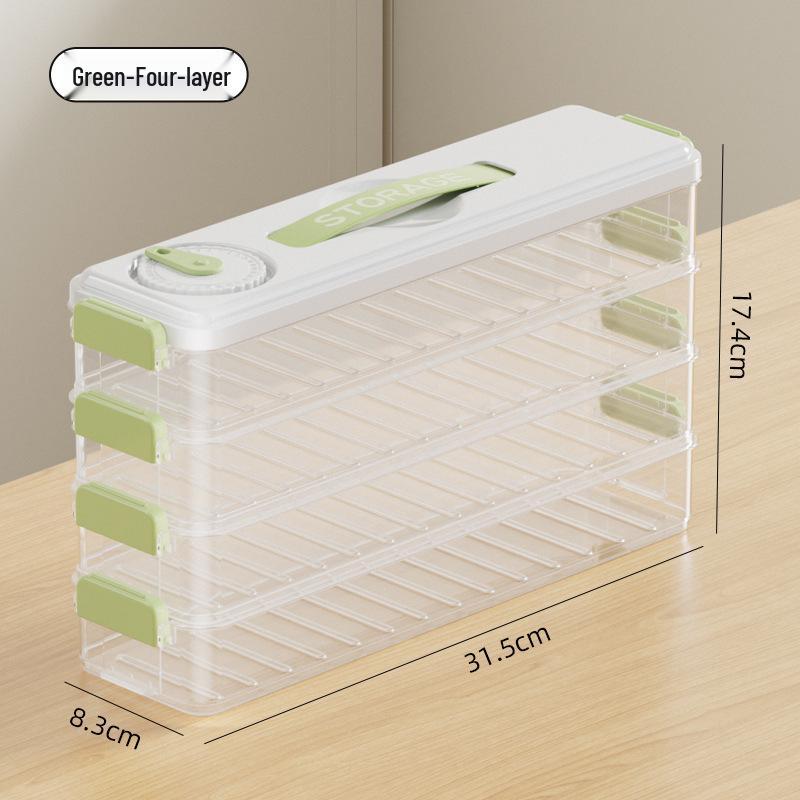 Food-Grade Multi-Layer Dumpling Storage Box for Refrigerator/Freezer