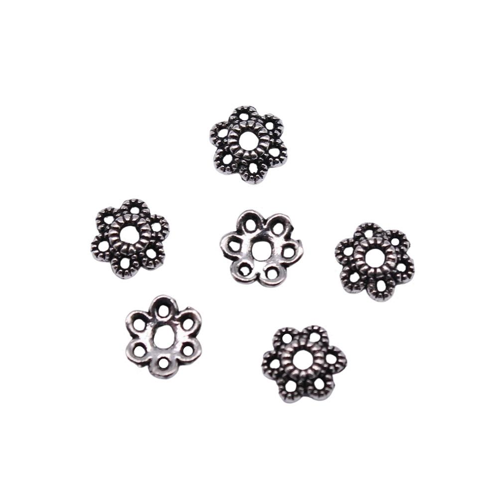Multi Color Swirl Flower Bead Caps Spacer Beads For Jewelry Making Components