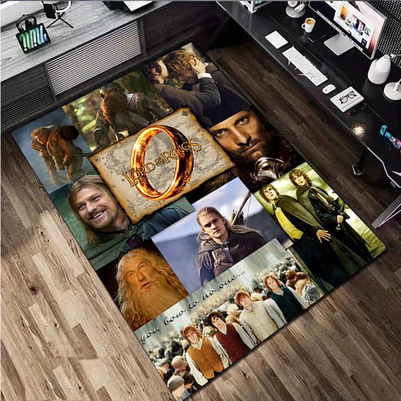The Lord Of The Rings Carpet Office Decorative Carpet For Living Room Bedroom Door Mat Floor Rug Computer Chair Area Rug