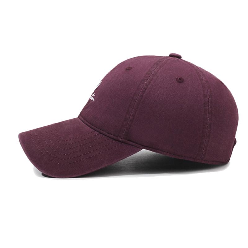 Vintage Baseball Cap Women Letter Embroidered Wide Brim Cap Sun Hat for Men