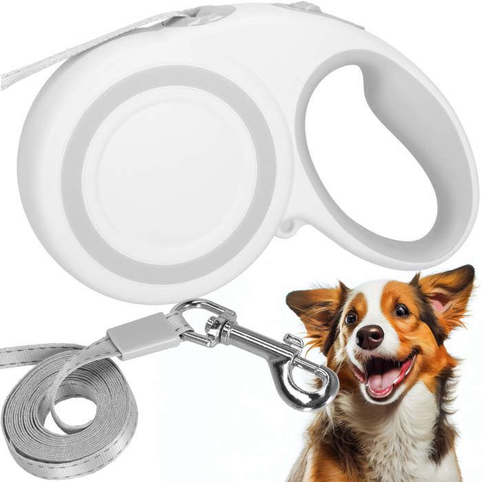 Retractable Leash - Springos® - 5 M - 360° Rotating Carabiner - Ergonomic Handle - Anti-Tangle