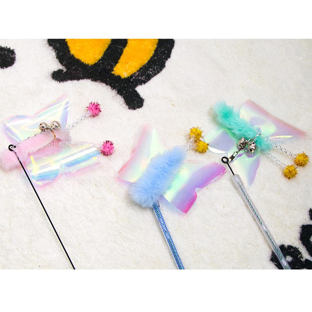 Cat Teasing Stick Telescopic Boredom Relief Interactive Attractive Kitten Teaser Wand for Indoor