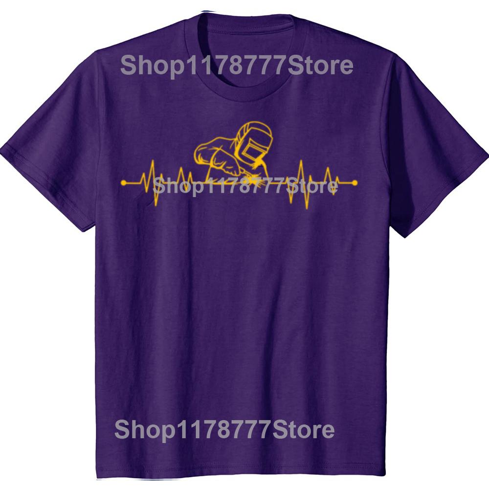 

Funny Welding Heartbeat Welder Metal Graphic Tshirts Men Womens Fashion Casual Tshirt 100 Cotton Loose Oversized T Shirt 4XL