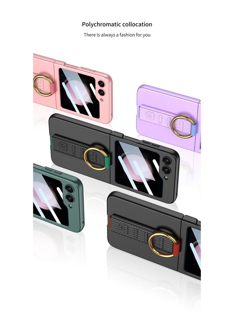 Samsung Flip5 Ultra-thin Drop-proof Case with Wrist Strap for Foldable Screen