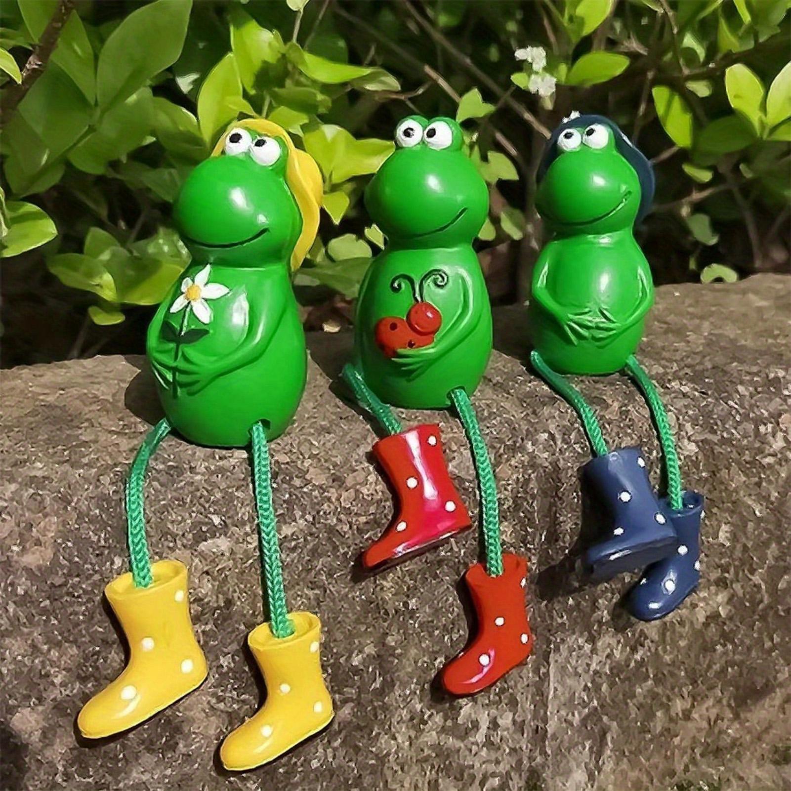 

Creative Resin Frog Figurines Collectibles Animal Figurine Model Toy Crafts Suitable for Coworkers 3pcs