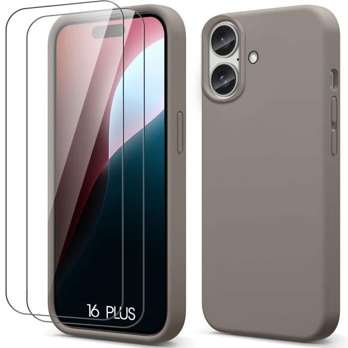 Coque de protection - booling - iphone 16 plus - silicone liquide - slim - anti-rayures