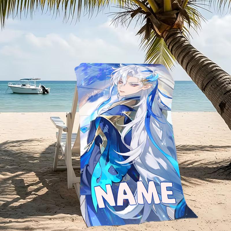 Customizable Personalized Beach Towels Genshin Impact Characters Themed designs.Suitable for the Beach, Yoga, Sports;ideal As Beach Accessories