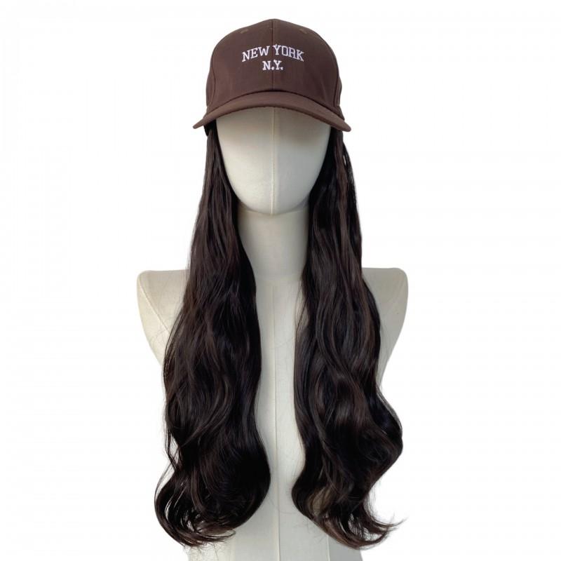 Wig Cap Long Wavy Hair Wave Synthetic Daily Use Black