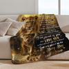 1 Envelope Printed Flannel Blanket Gift From Mom To Son, Blanket From Dad To My Son For Graduation Christmas, Birthday,