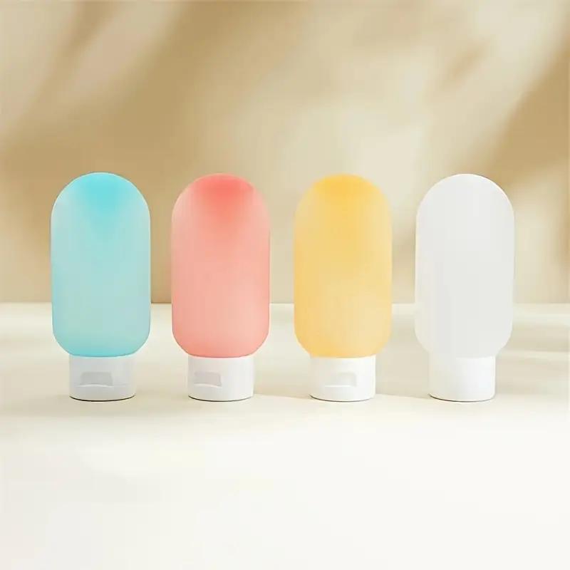 

4pcs Refillable Plastic Travel Bottles - 2.03oz Leakproof Containers with Bag for Shampoo, Lotion & Cosmetics 60ml