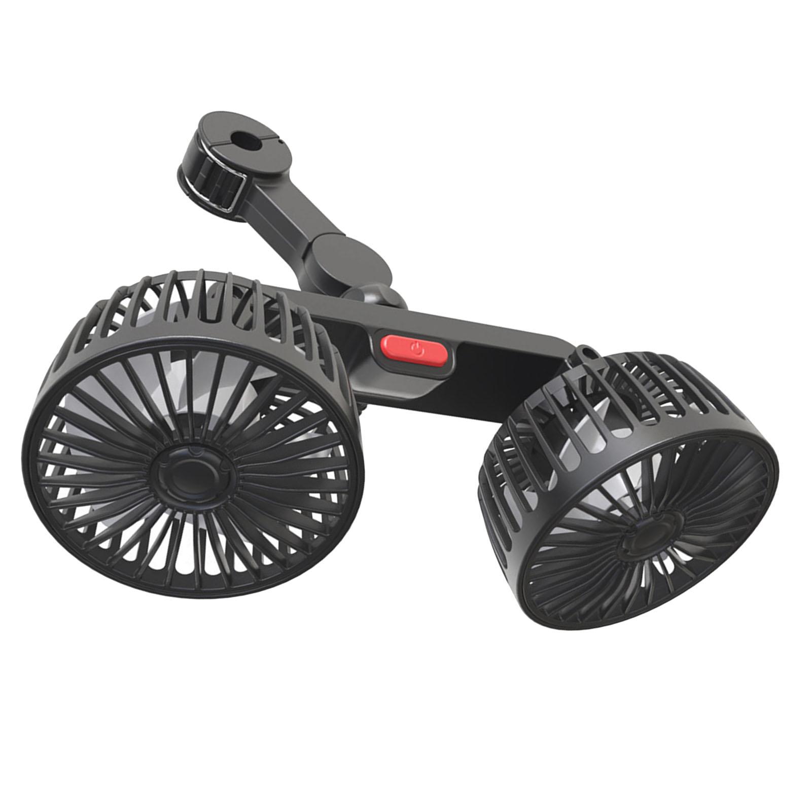 

Car Fan USB Powered Adjustable Angle Powerful Cooling Rear Seat Air Vent Fan for Sedan SUV Vehicle