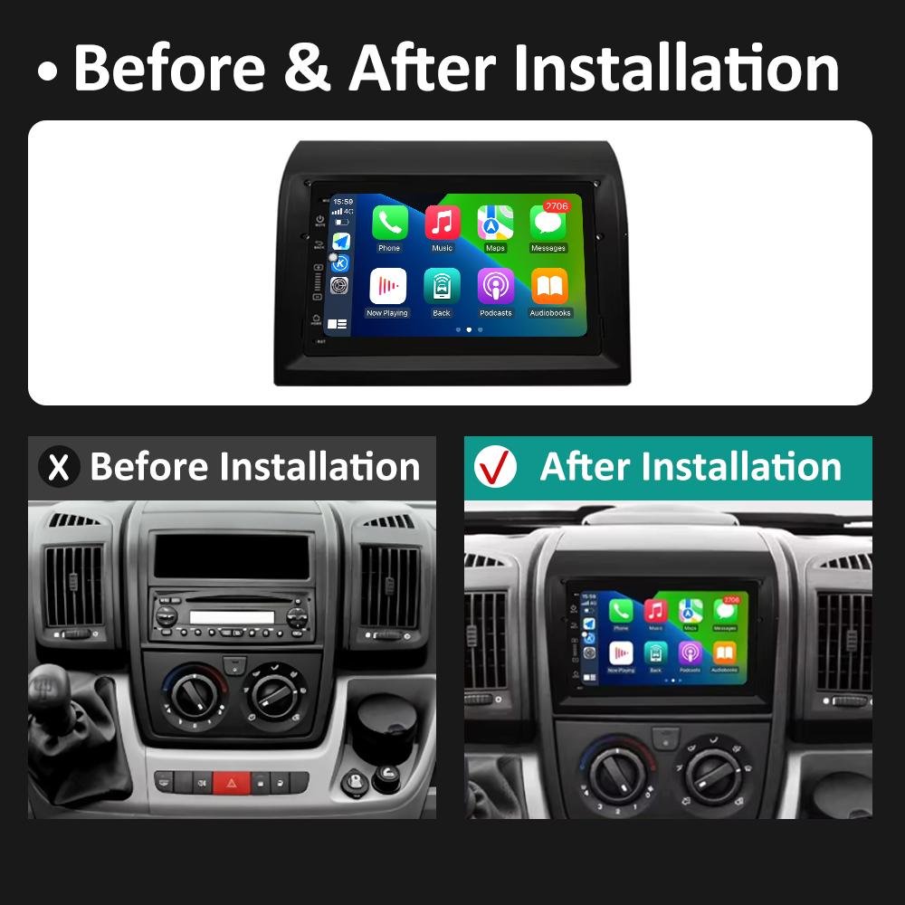 7 Inch Android Car Radio Video Multimedia Player For Fiat Ducato 2006 2007 2008 2009 - 2016 Wireless Carplay Bluetooth Head Unit