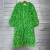 Source Fur Imitation Fur Beach Wool Extended Wool Jacket Color Knee Long