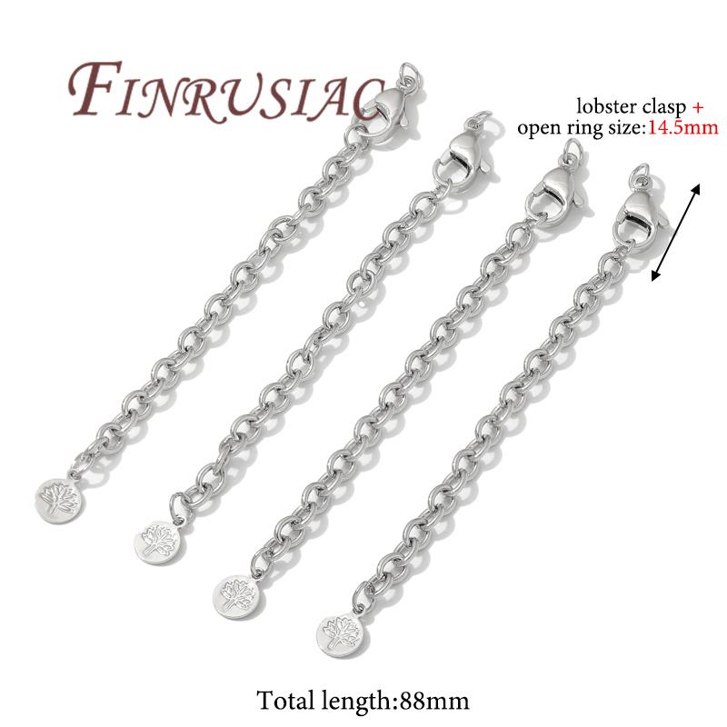 18K Gold Plated Extension Chain,Lobster Clasps with Extender Chain Connector,DIY Bracelets Accessories,Jewelry Making Supplies