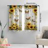 2D flat printing 2pcs Window Drapes Butterflies and sunflowers 100% Polyester,Without Electricity Wall Decor Applies to Festive