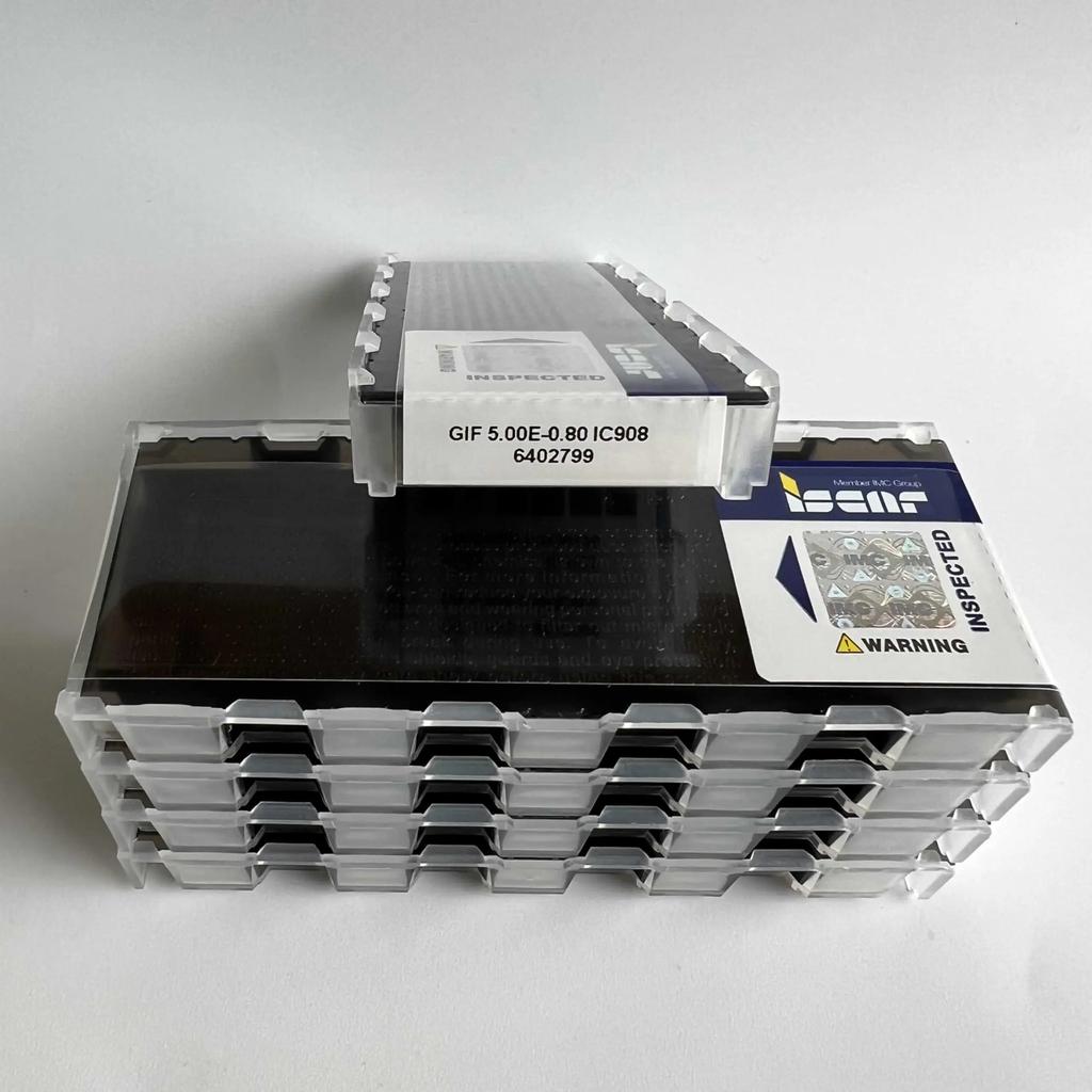 ISCAR / GIF5.00E-0.80 IC908 /Industrial indexable carbide inserts 10 Pcs