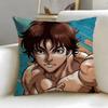 Popular Anime Baki the Grappler Cushion Cover Soft  EasyWash Pillow Case  Versatile for Couch Bed Travel and Office