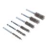 6PCS Bore Brush 4in Rust Proof Twisted Wire Cleaning Brush with 14in Hex Shank for Electric Drill