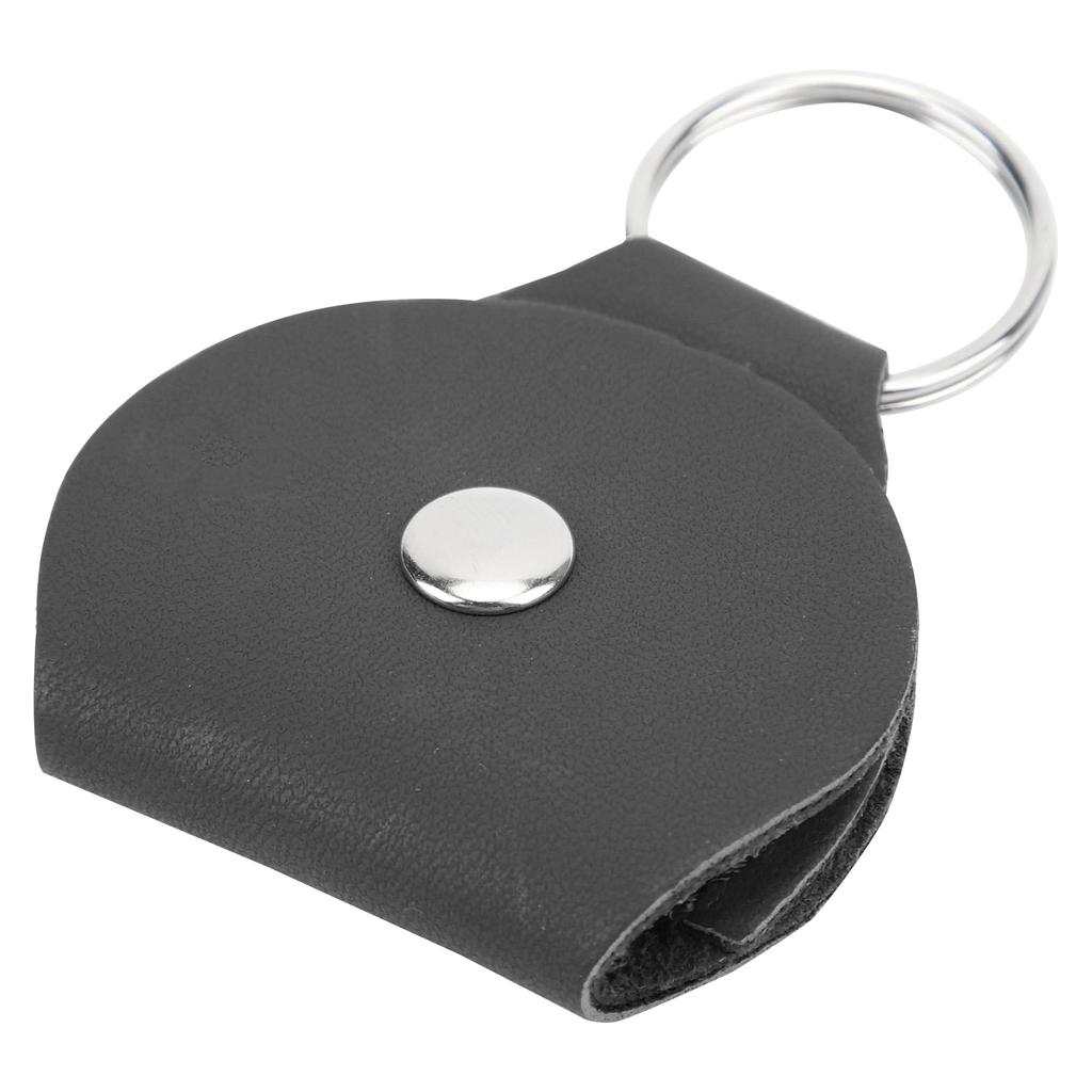 Stylish Guitar Picks Holder Soft PU Leather Plectrum Storage Case Keyring Guitar Accessory