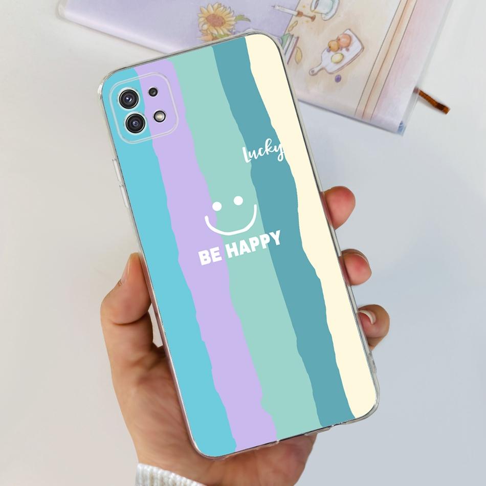 Stylish Phone Case For Samsung Galaxy A22 5G A22S A22 4G Transparent TPU Soft Silicone Back Cover For Samsung A22 A225F A226B
