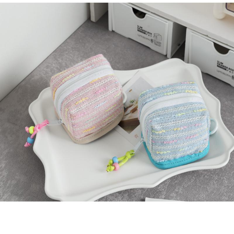 Cute Mini Earbud Carrying Case Waterproof Dustproof Storage Bag for Coins Keys Jewelry Travel Commute
