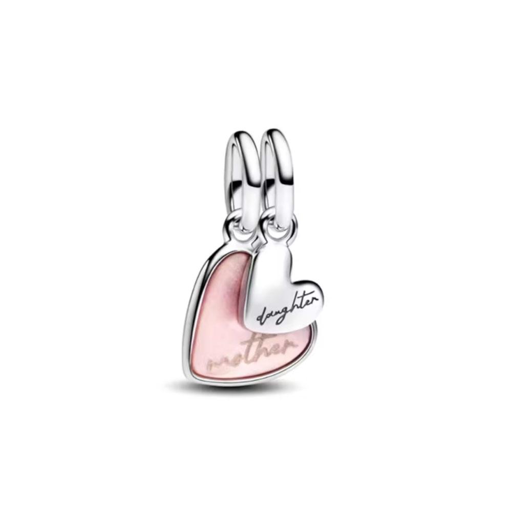 Original Copper Love Heart Family Pendant Charm Star Cake Wine Bottle Bead Fit Bracelet Women Diy Jewelry Gift