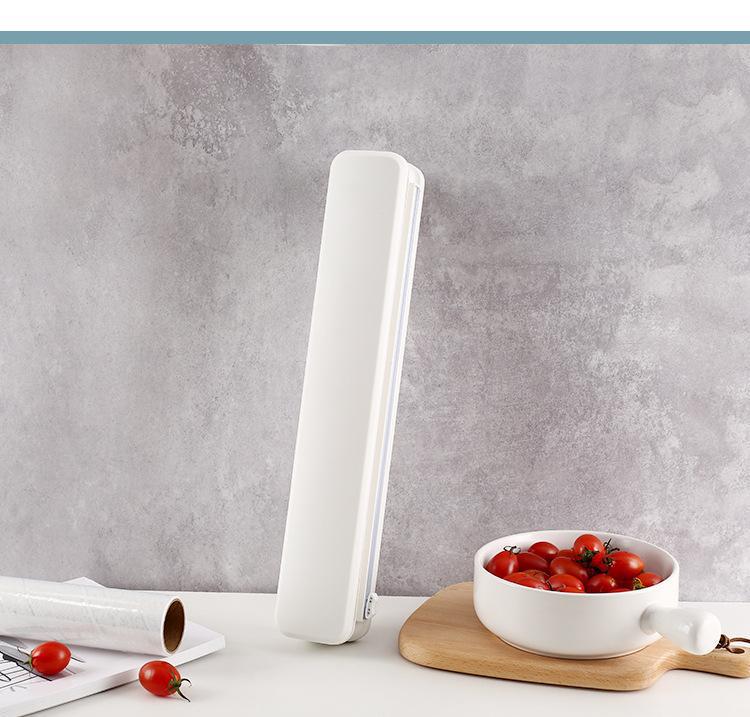 Adjustable Suction Cup Cling Film Cutter & Storage Divider for Kitchen