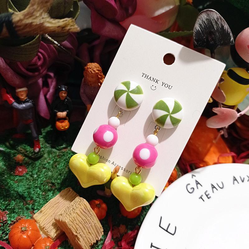 

New Handmade Peach Heart Earrings - 925 Silver Stud Jewelry for Women