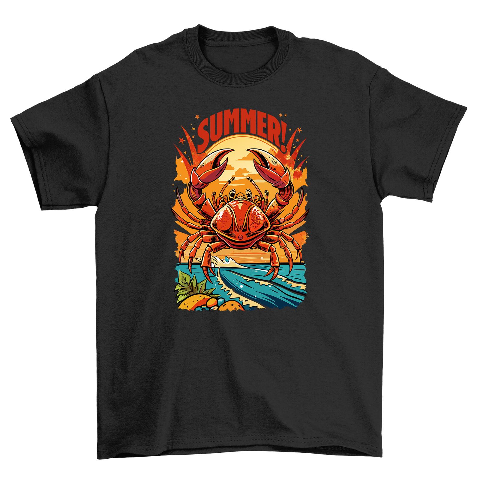 Summer_73 Crab-tastic T-Shirt Mens Womens Tees Top - Funny and Shell-tastic! Unisex Summer feel, 100% S