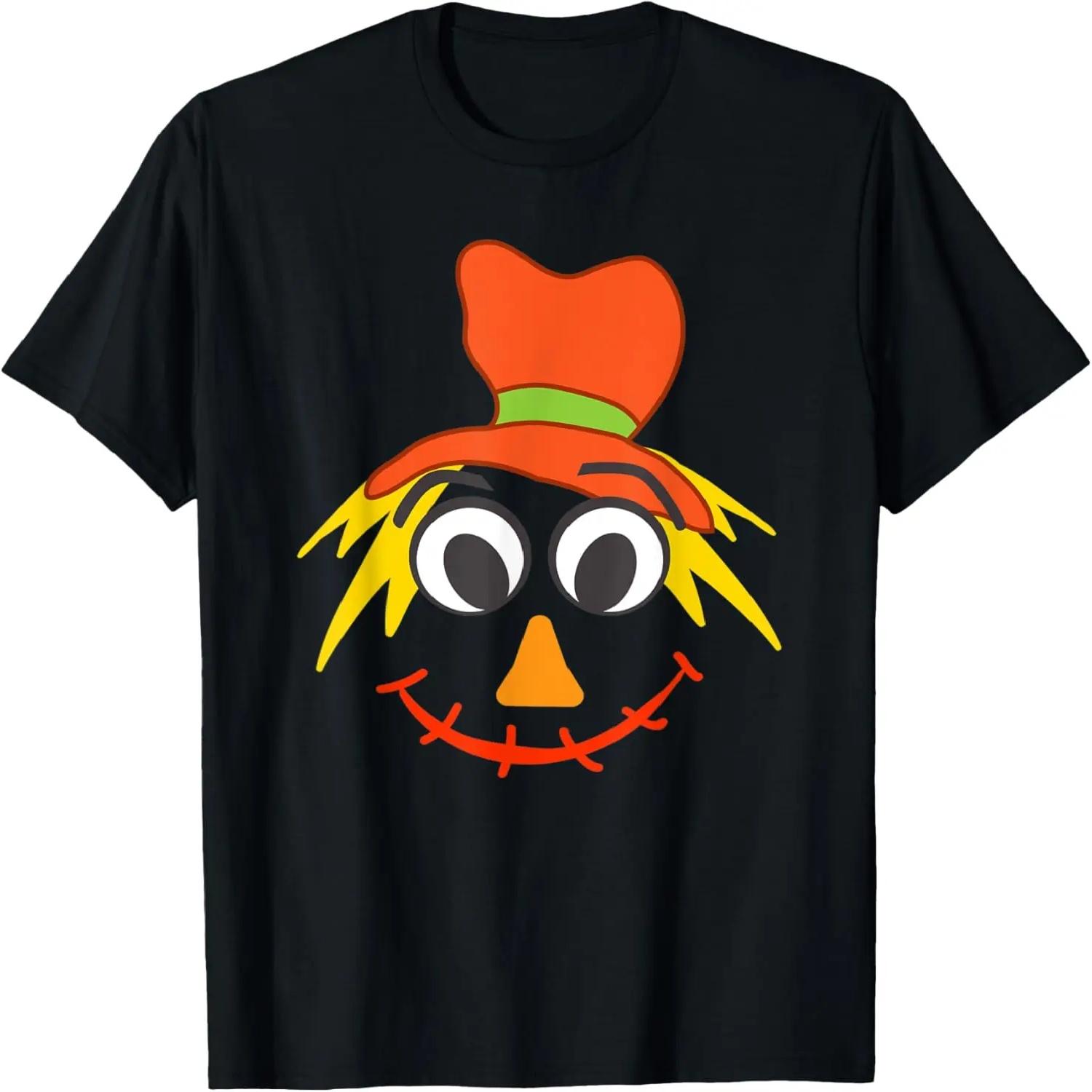 Scarecrow Face - Boys Halloween T-Shirt S чёрный