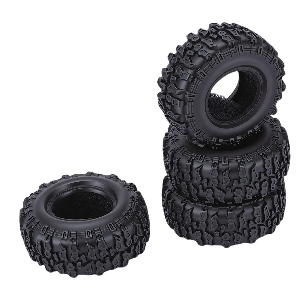 4 PCS 0.7in Tires Replacement for 1Celsius30 Cars High Grip Rubber Foam RC Crawler Tires Upgrade Parts