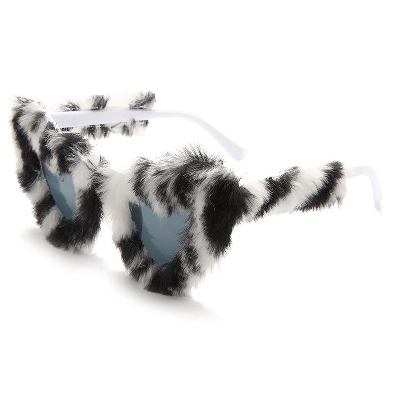 New Fashion Glasses Plush Love Sunglasses Peach Heart Dance Party Funny Heart Sunglasses