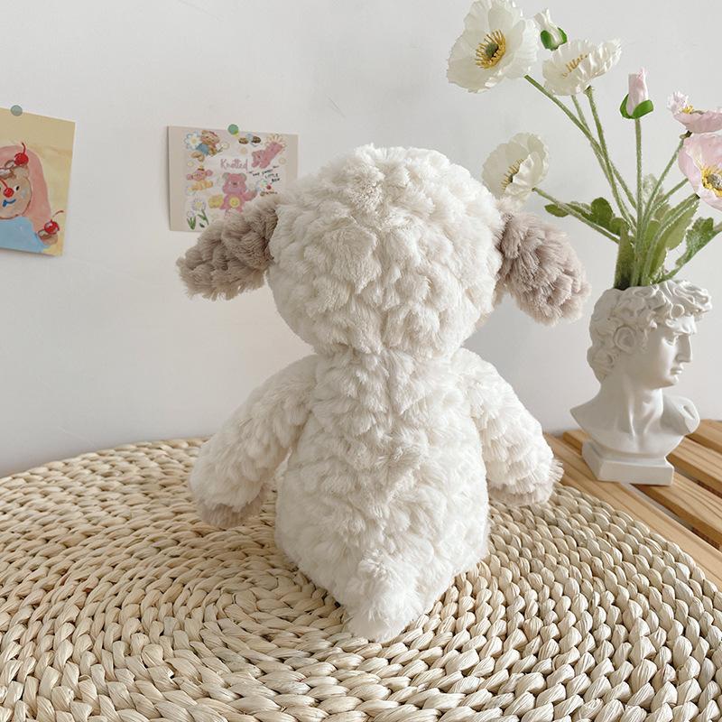 Morbidi e Soffici Giocattoli Pecora Animali Peluche Bambole 35cm Agnello Coccoloso per Bambini Regali per Bambini Giocattoli Rassicuranti Cuscino per Dormire