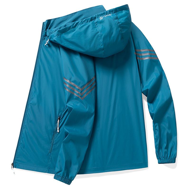Silk Thin Sunscreen Clothes for Men's Summer Breathable Skin Clothes for Men's Fishing Sunscreen Clothes Jacket Outdoor Cardigan Coat
