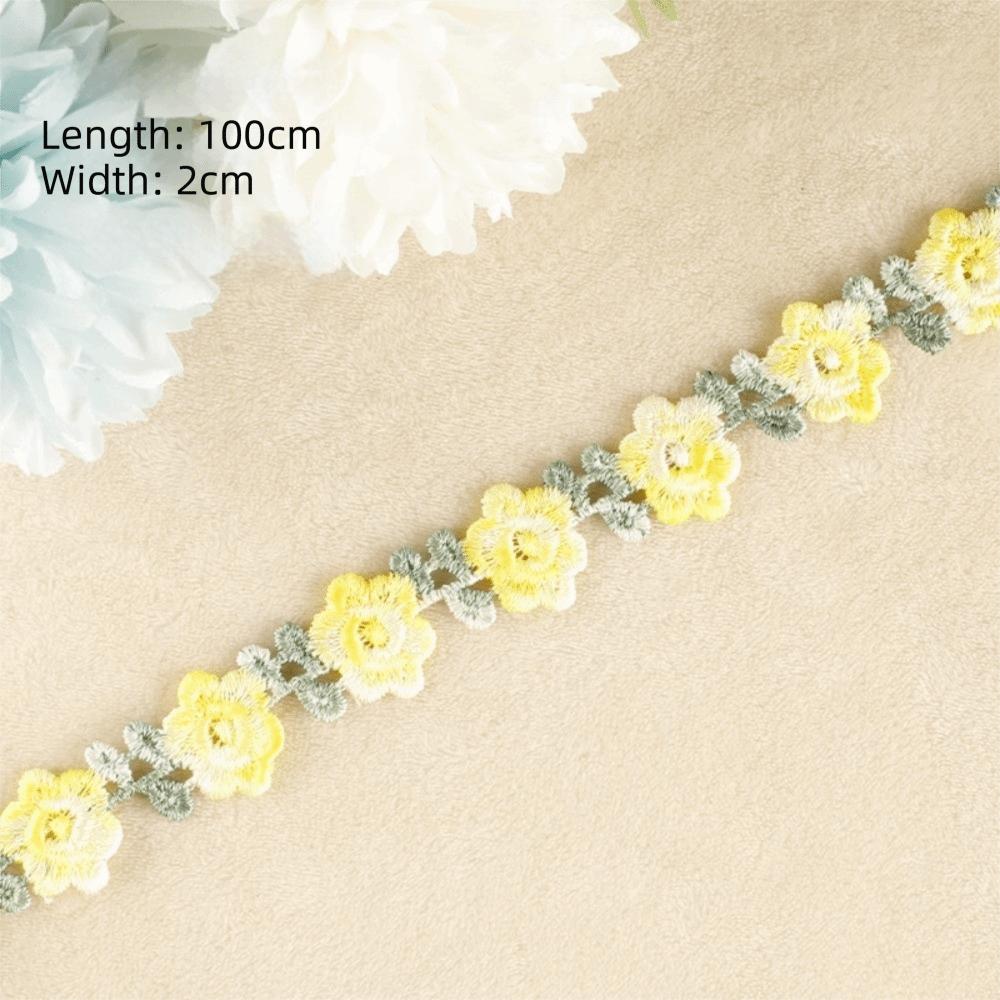 Embroidered Flower Lace Flower Ribbons DIY Clothes Wedding Dress Sewing Flower Lace Trim Multicoloured Sewing Materials