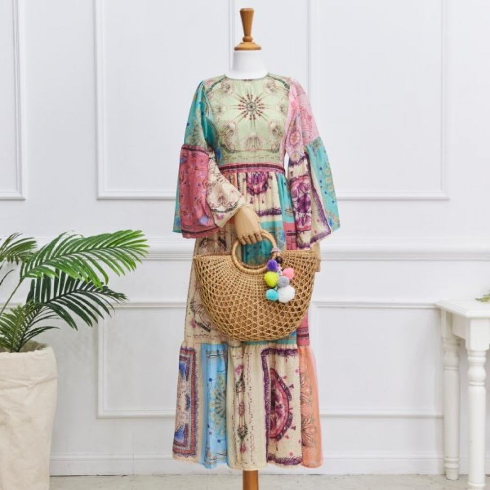Lala Natural Rattan Tote C+pink  Lala2b141s 