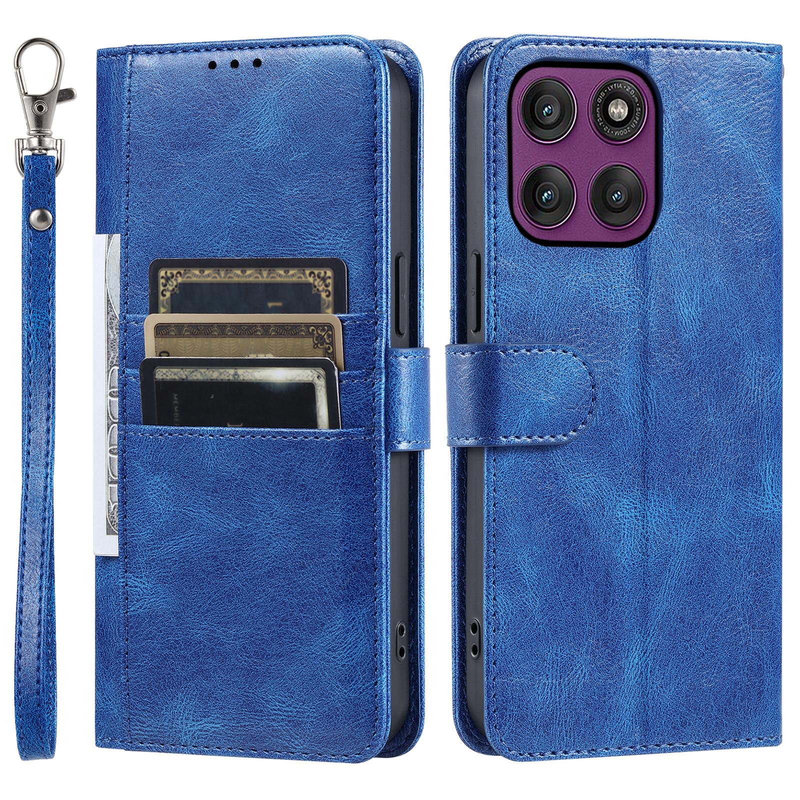 Blue PU Leather