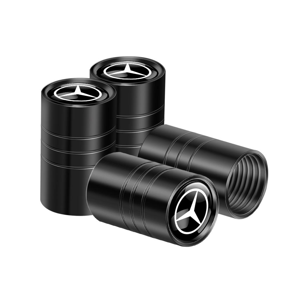 

4Pcs Metal Stying Car Wheel Tire Air Valve Caps for Mercedes Benz W212 W213 W214 W210 GLK GLS W203 W204 W211 AMG CLS ML