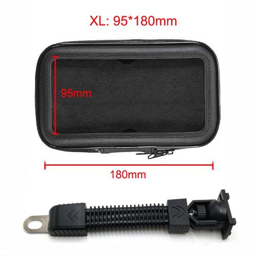 Waterproof Motorcycle Cell Phone Mount Universal Moto Electric Bike Rear View Mirror Phone Holder Stand for iPhone 16 17 Samsung