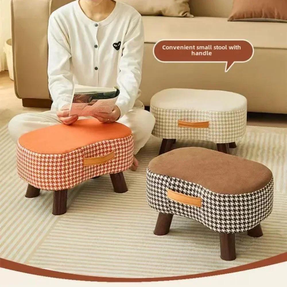 Simple Shoe Changing Stool Home Low Stool High Elasticity Home Creative Small Stool Simple Small Stool Sofa Soft Bag Footstool